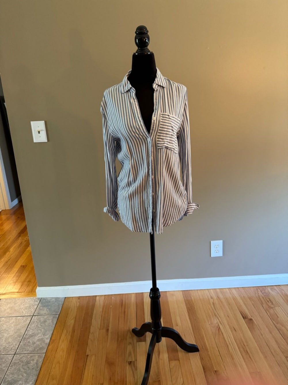 beachlunchlounge Blue and White Striped Shirt
